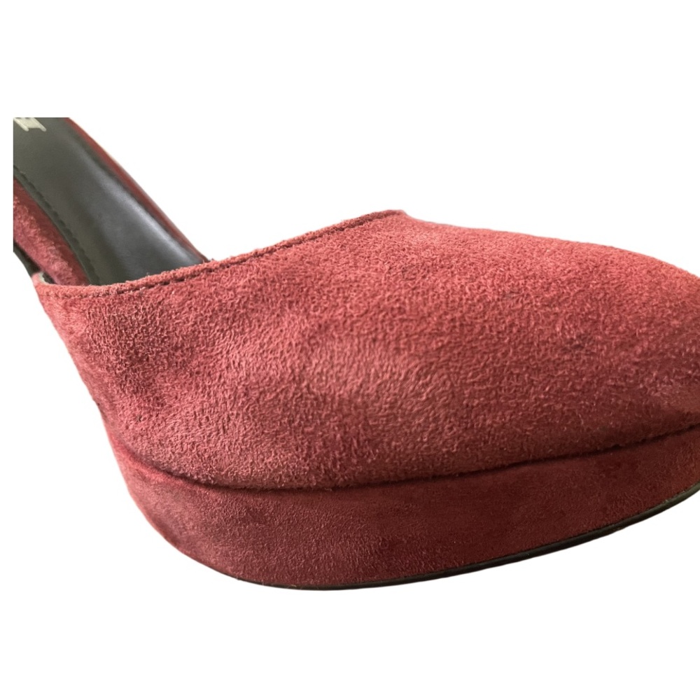 COACH Suede Platform Color Block Chunky Heels size 5.5 - Picture 10 of 16